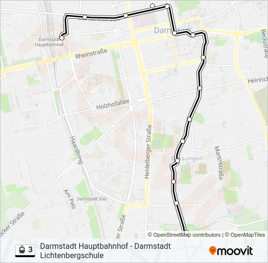 3 Light Rail Line Map