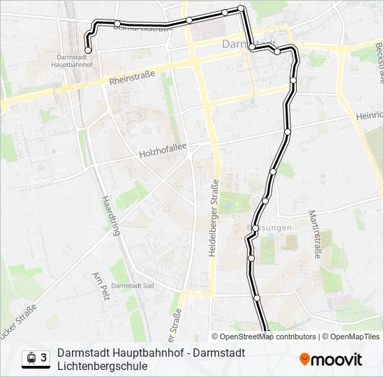 3 Light Rail Line Map