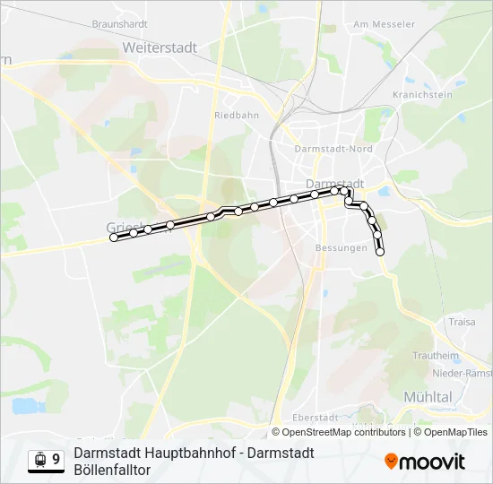 9 Light Rail Line Map