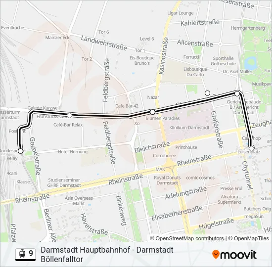 9 Light Rail Line Map