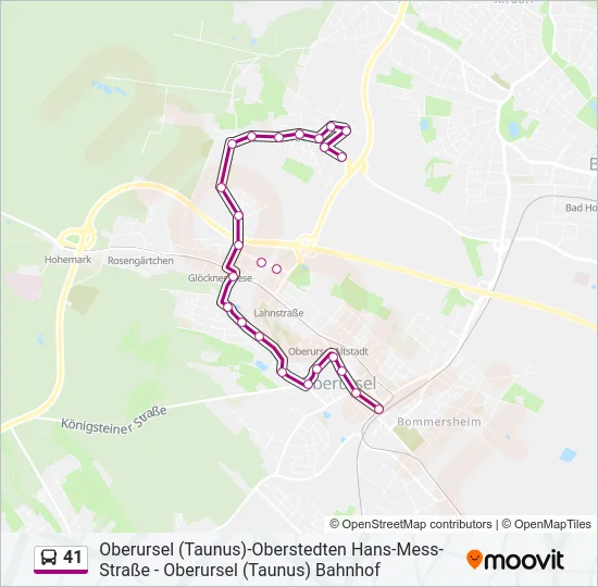 41 Bus Line Map
