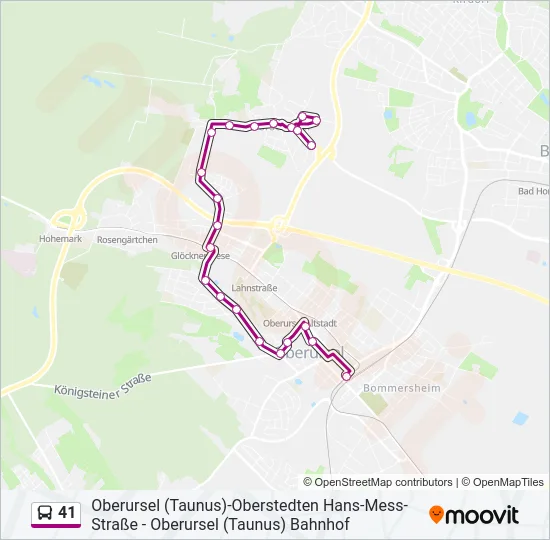 41 Bus Line Map