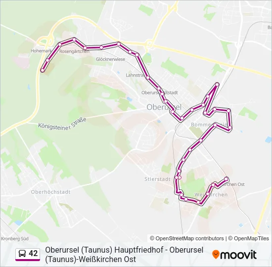 42 Bus Line Map