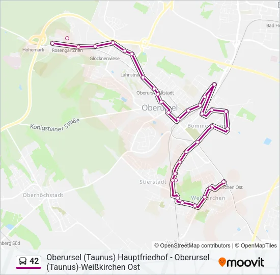 42 Bus Line Map