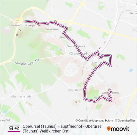 42 Bus Line Map