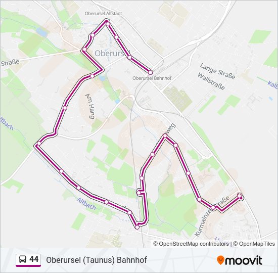 Автобус 44: карта маршрута