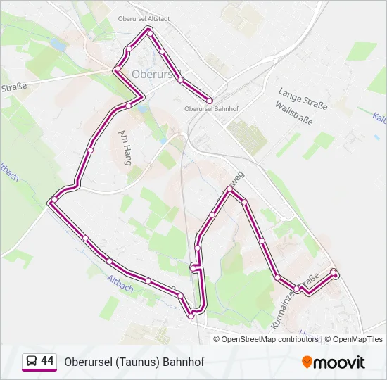 44 Bus Line Map