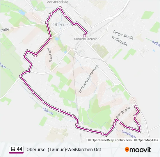 44 Bus Line Map