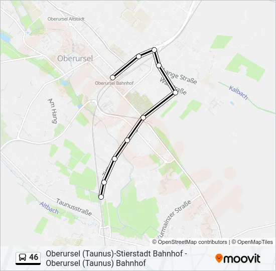 46 Bus Line Map