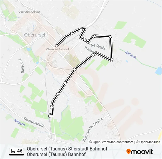 46 Bus Line Map