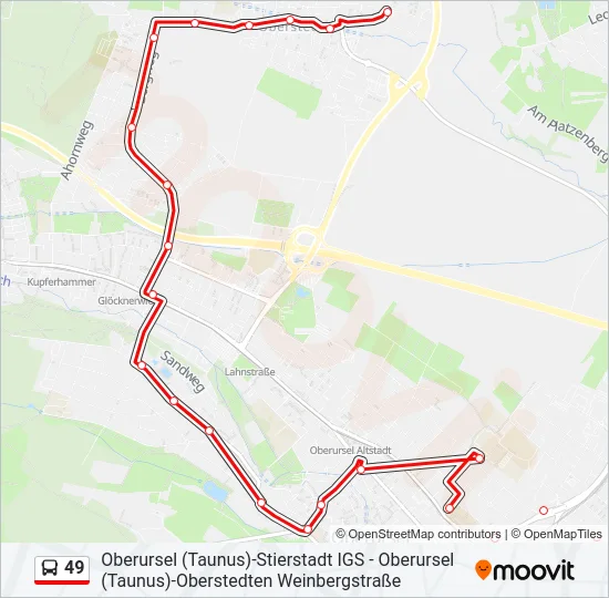 49 Bus Line Map