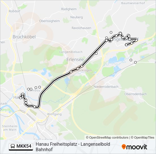 MKK54 Bus Line Map