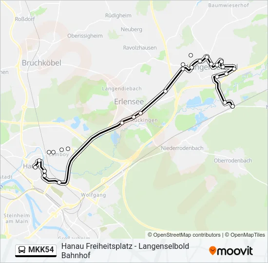 MKK54 Bus Line Map