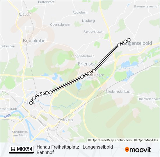 MKK54 Bus Line Map