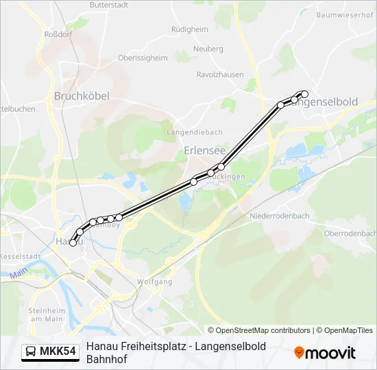 MKK54 Bus Line Map