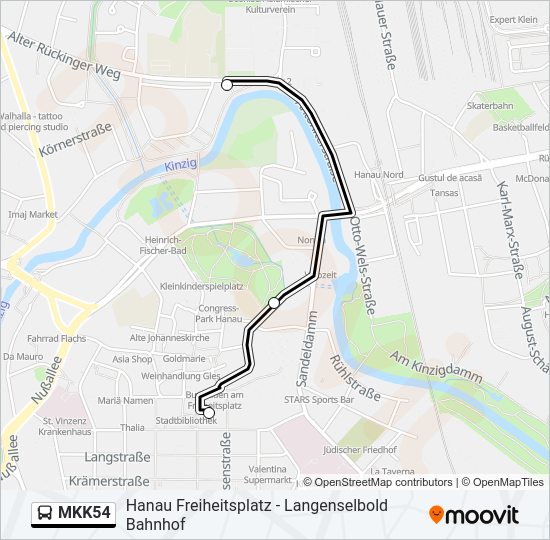 MKK54 Bus Line Map
