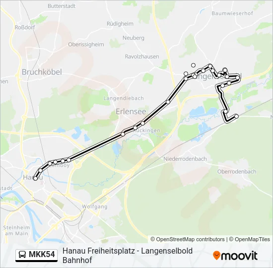 MKK54 Bus Line Map