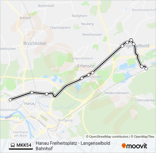 MKK54 Bus Line Map