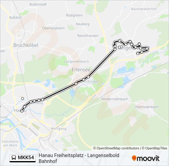 MKK54 Bus Line Map