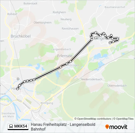 MKK54 Bus Line Map