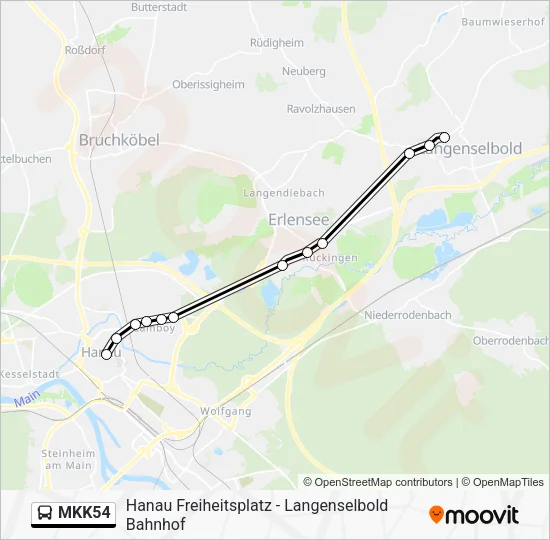MKK54 Bus Line Map
