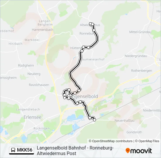 MKK56 Bus Line Map