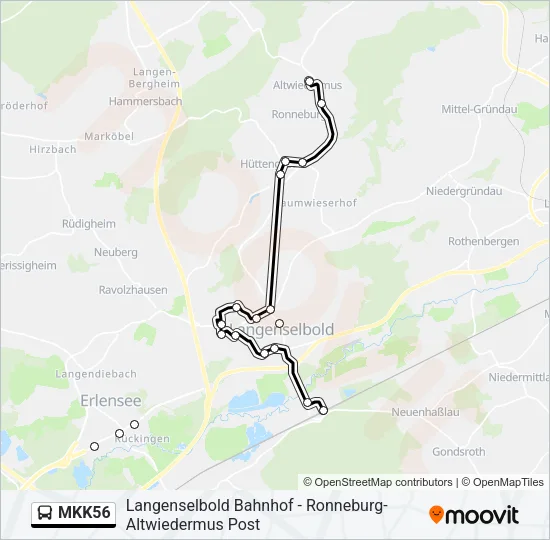 MKK56 Bus Line Map