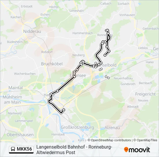 Buslinie MKK56 Karte