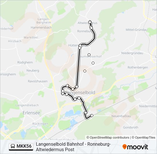MKK56 Bus Line Map