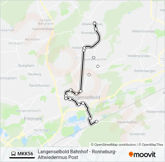 MKK56 Bus Line Map