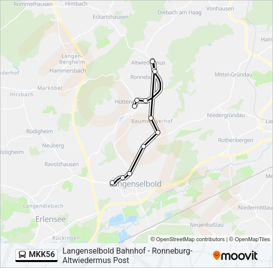 MKK56 Bus Line Map