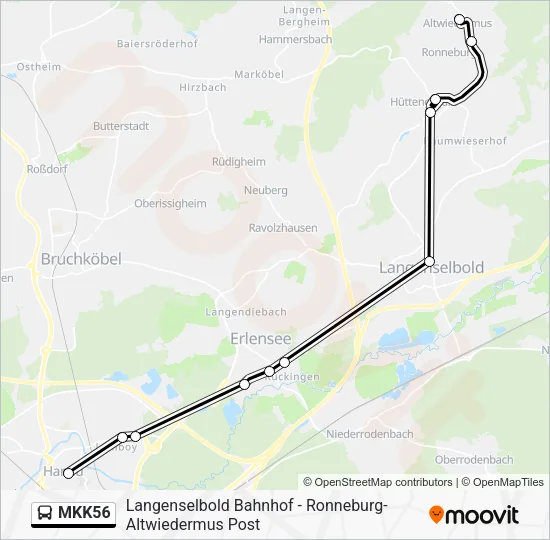 MKK56 Bus Line Map