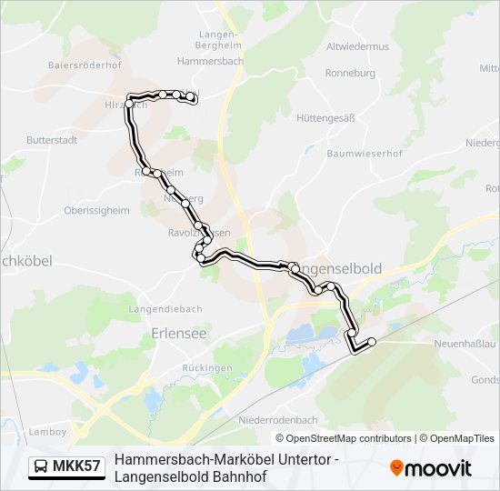 MKK57 Bus Line Map