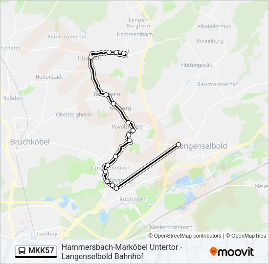 MKK57 Bus Line Map