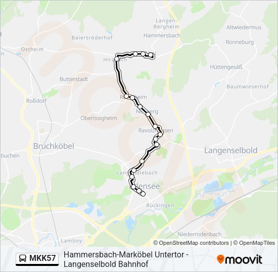 MKK57 Bus Line Map