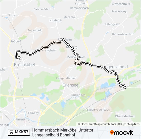 MKK57 Bus Line Map