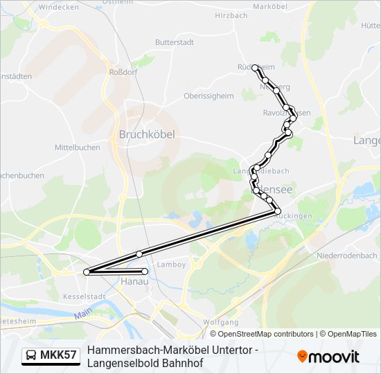 MKK57 Bus Line Map