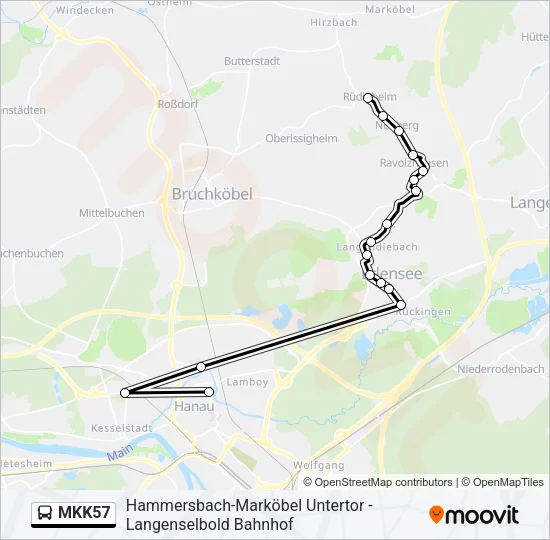 MKK57 Bus Line Map