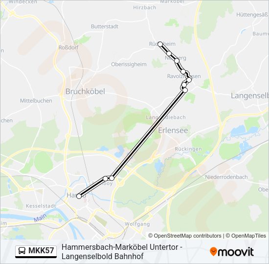 MKK57 Bus Line Map