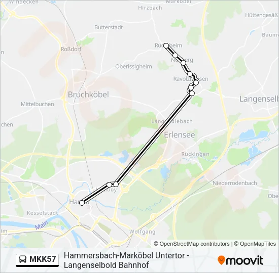 MKK57 Bus Line Map