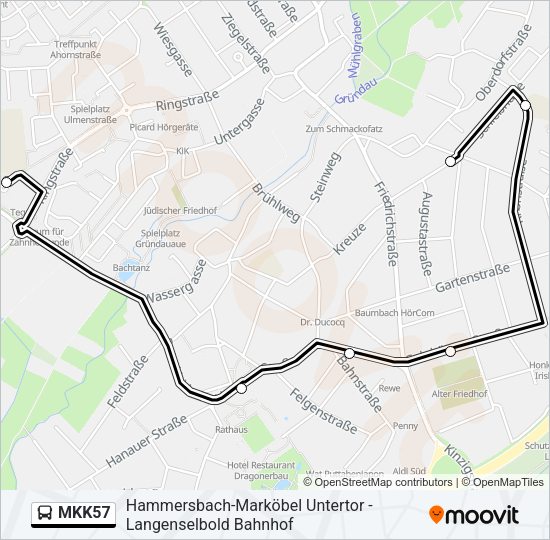 MKK57 Bus Line Map