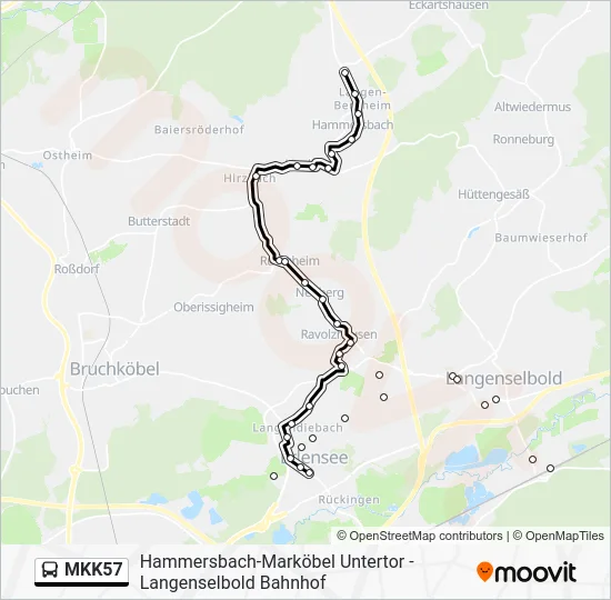 MKK57 Bus Line Map