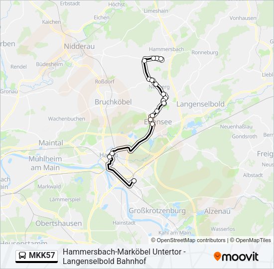 MKK57 Bus Line Map