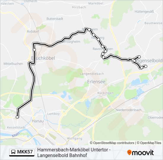 MKK57 Bus Line Map