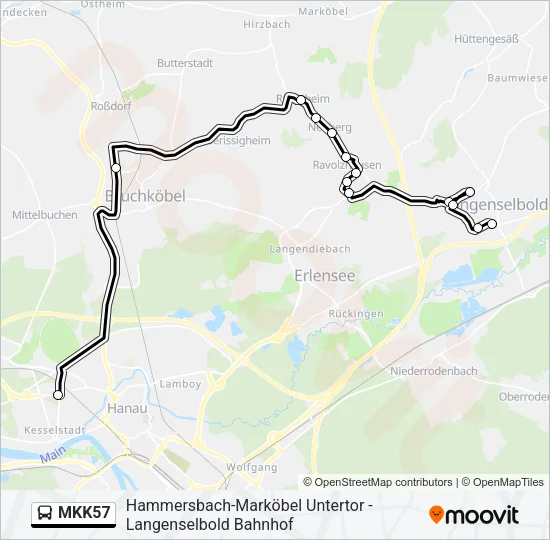 MKK57 Bus Line Map