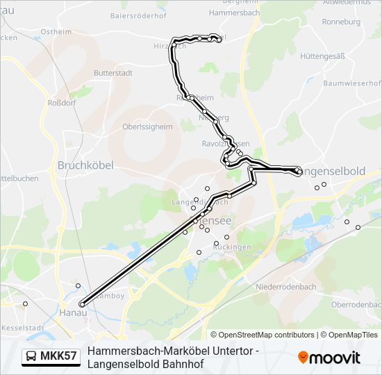 MKK57 Bus Line Map