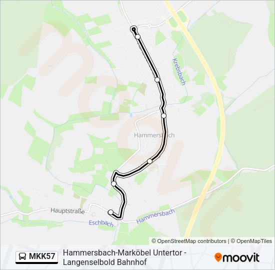 MKK57 Bus Line Map