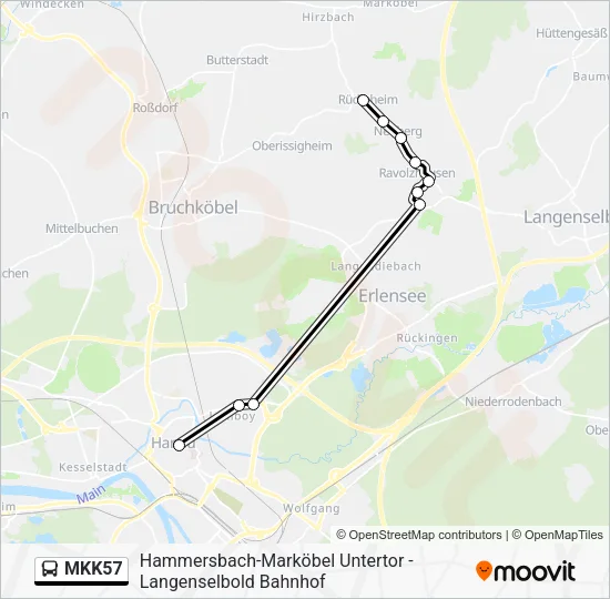 MKK57 Bus Line Map