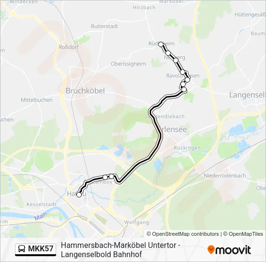 MKK57 Bus Line Map
