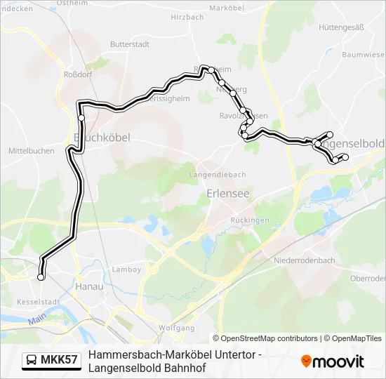 MKK57 Bus Line Map